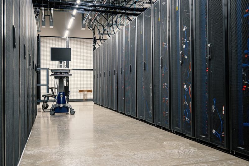 Home network equipment neatly racked