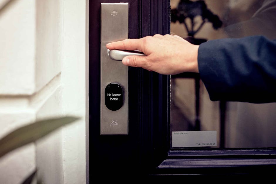 Aqara U200 smart lock fitted on the interior side of a residential door