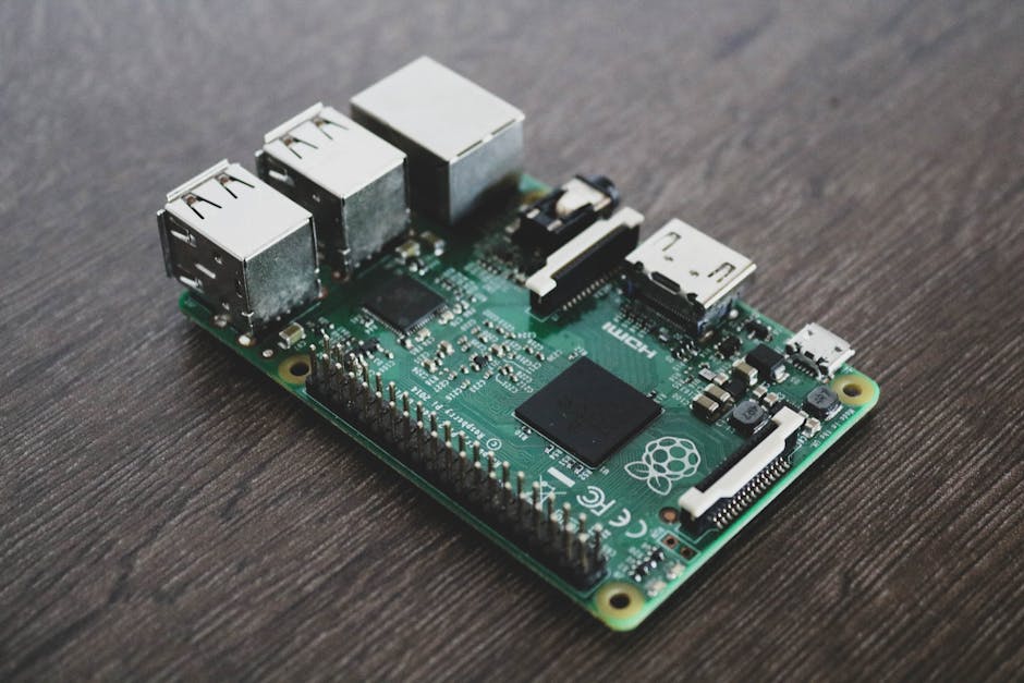 Single-board computer with components visible on a desk